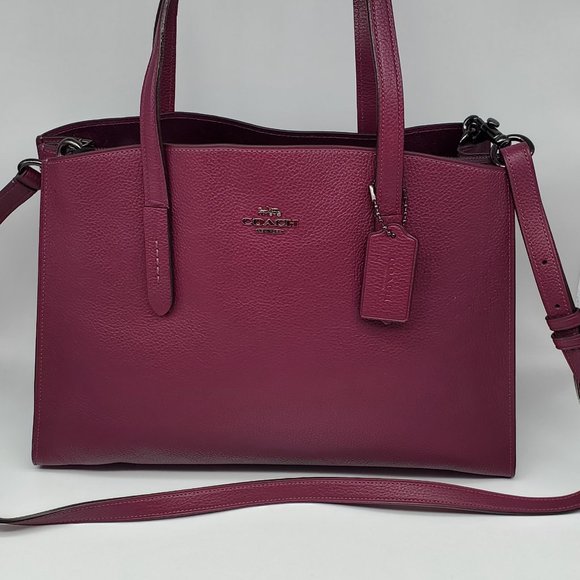 Coach Charlie Carryall with Metallic Interior 38616 Dark Berry - Picture 1 of 8